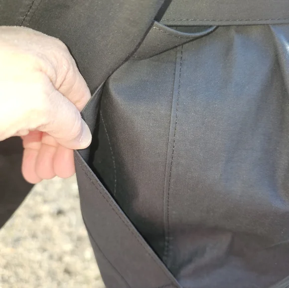 Coach, Stylish Black Belted Rain Coat, NWT, Size 4 - Picture 6 of 17